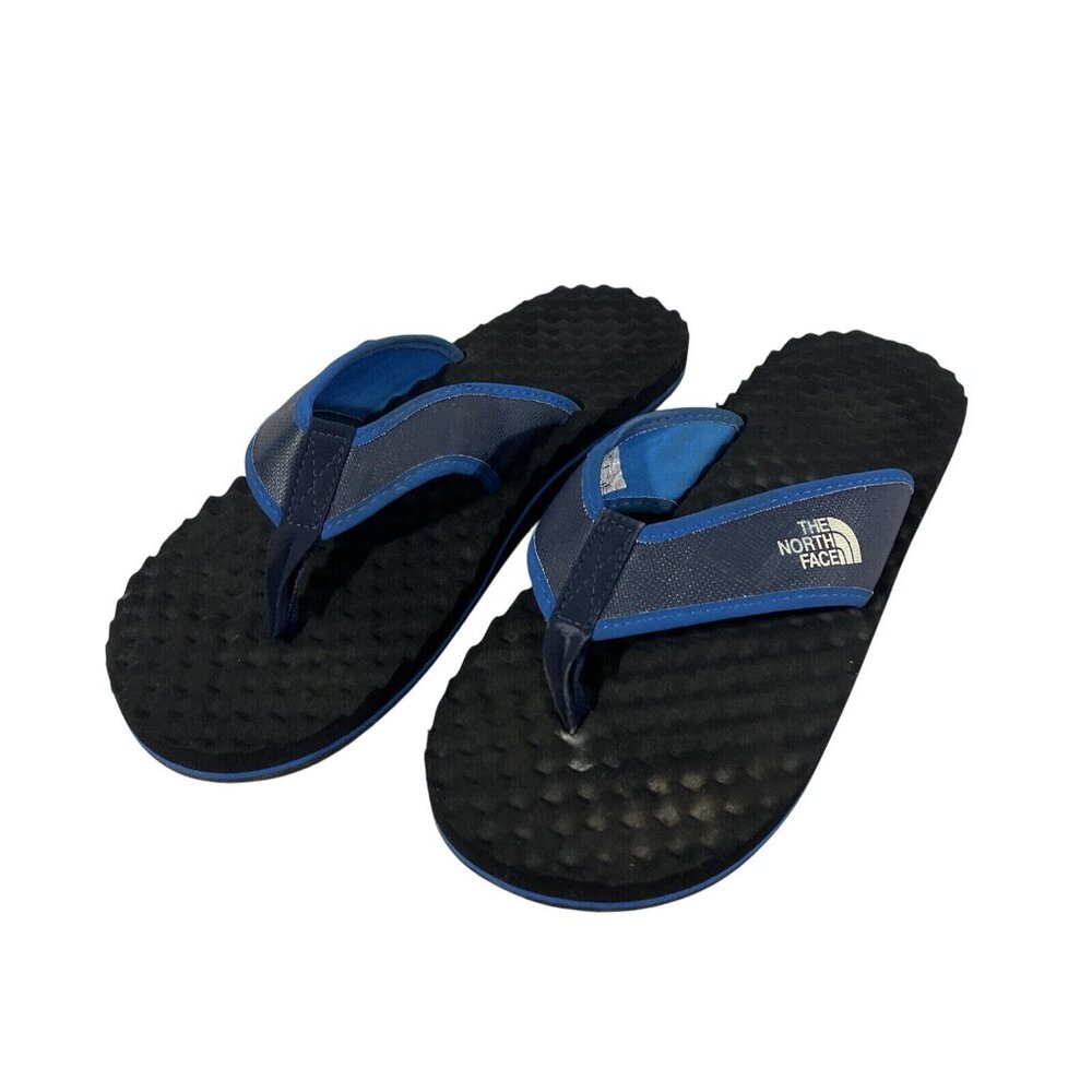The North Face Men's Thongs Flip Flops Sandals Size 13 Black Blue Rubber S1-8